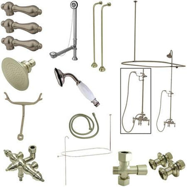 Kingston Brass Vintage Clawfoot Tub Package with 22